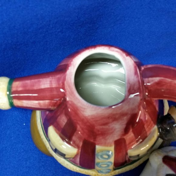 Sakura Debbie Mumm Santa Short and Stout Teapot Folk Art Mini Teapot Series - Picture 9 of 10